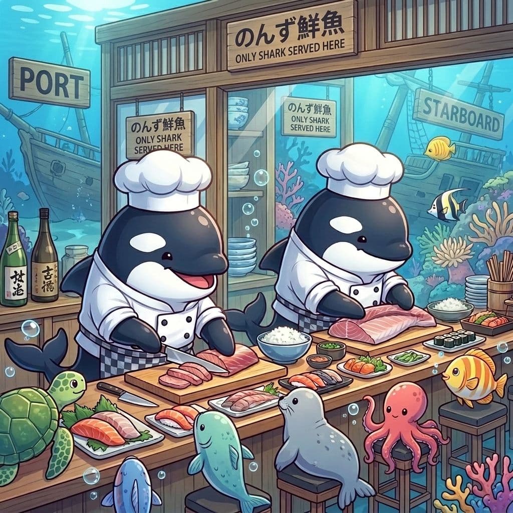 Port and Starboard serving the counter